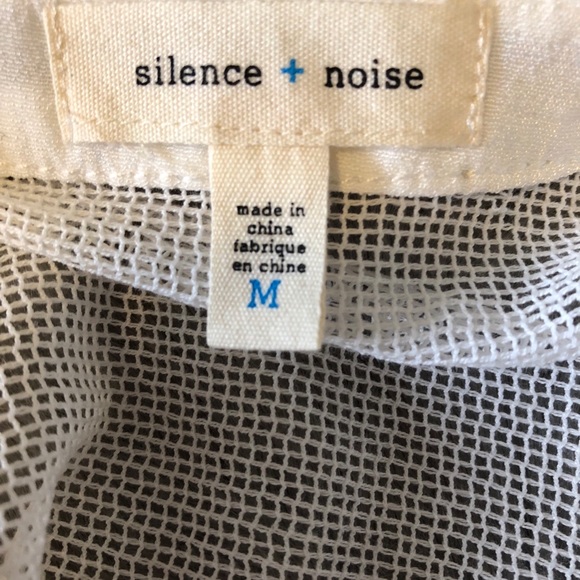 White Sheer Mesh Detail Tunic by Silence+Noise - Picture 4 of 4